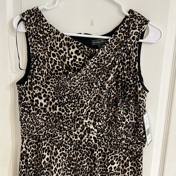 Jessica Howard Leopard Print Dress 14P NWT - Picture 5 of 10